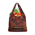 Aotearoa Iwi Rongowhakaata Grocery Bag Maori Wharenui House Tribal Pattern