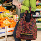 Aotearoa Iwi Rongowhakaata Grocery Bag Maori Wharenui House Tribal Pattern
