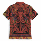 Aotearoa Iwi Rongowhakaata Hawaiian Shirt Maori Wharenui House Tribal Pattern
