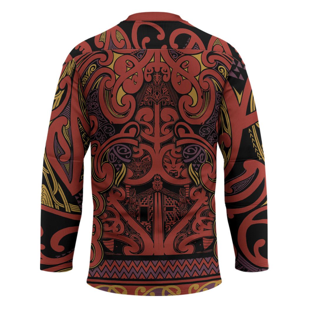 Aotearoa Iwi Rongowhakaata Hockey Jersey Maori Wharenui House Tribal Pattern