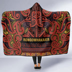 Aotearoa Iwi Rongowhakaata Hooded Blanket Maori Wharenui House Tribal Pattern