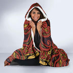 Aotearoa Iwi Rongowhakaata Hooded Blanket Maori Wharenui House Tribal Pattern