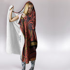Aotearoa Iwi Rongowhakaata Hooded Blanket Maori Wharenui House Tribal Pattern