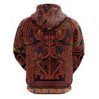 Aotearoa Iwi Rongowhakaata Hoodie Maori Wharenui House Tribal Pattern