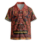 Aotearoa Iwi Rongowhakaata Kid Hawaiian Shirt Maori Wharenui House Tribal Pattern