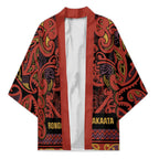 Aotearoa Iwi Rongowhakaata Kimono Maori Wharenui House Tribal Pattern