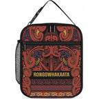 Aotearoa Iwi Rongowhakaata Lunch Bag Maori Wharenui House Tribal Pattern