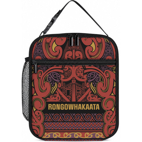 Aotearoa Iwi Rongowhakaata Lunch Bag Maori Wharenui House Tribal Pattern