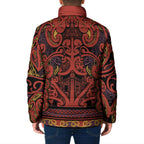 Aotearoa Iwi Rongowhakaata Padded Jacket Maori Wharenui House Tribal Pattern