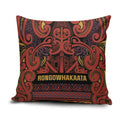 Aotearoa Iwi Rongowhakaata Pillow Cover Maori Wharenui House Tribal Pattern