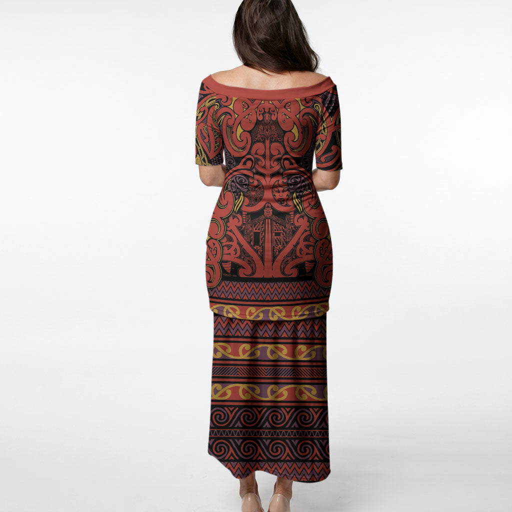 Aotearoa Iwi Rongowhakaata Puletasi Maori Wharenui House Tribal Pattern