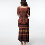 Aotearoa Iwi Rongowhakaata Puletasi Maori Wharenui House Tribal Pattern