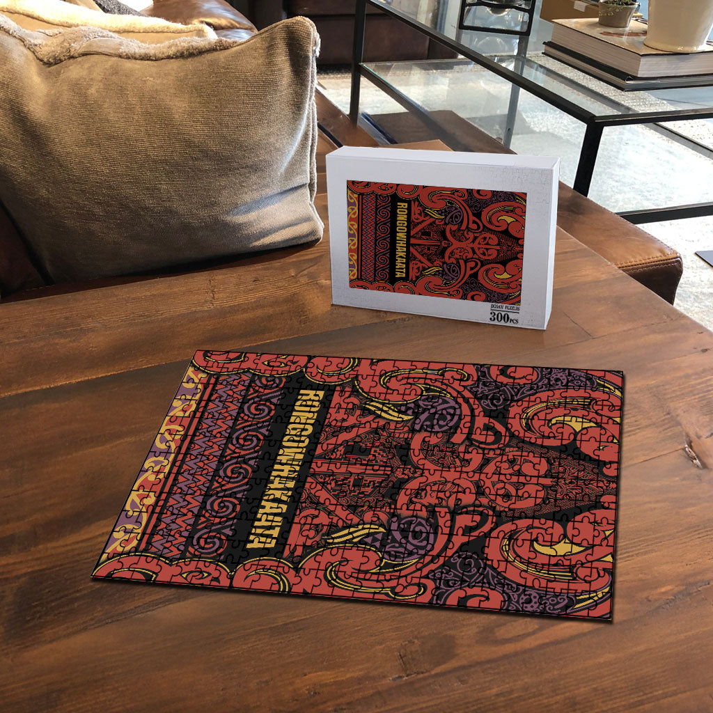 Aotearoa Iwi Rongowhakaata Puzzle Maori Wharenui House Tribal Pattern