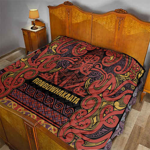 Aotearoa Iwi Rongowhakaata Quilt Maori Wharenui House Tribal Pattern