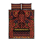 Aotearoa Iwi Rongowhakaata Quilt Bed Set Maori Wharenui House Tribal Pattern