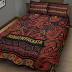 Aotearoa Iwi Rongowhakaata Quilt Bed Set Maori Wharenui House Tribal Pattern