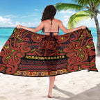 Aotearoa Iwi Rongowhakaata Sarong Maori Wharenui House Tribal Pattern