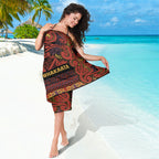 Aotearoa Iwi Rongowhakaata Sarong Maori Wharenui House Tribal Pattern