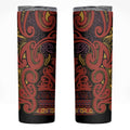 Aotearoa Iwi Rongowhakaata Skinny Tumbler Maori Wharenui House Tribal Pattern