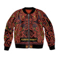 Aotearoa Iwi Rongowhakaata Sleeve Zip Bomber Jacket Maori Wharenui House Tribal Pattern
