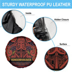 Aotearoa Iwi Rongowhakaata Spare Tire Cover Maori Wharenui House Tribal Pattern