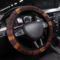 Aotearoa Iwi Rongowhakaata Steering Wheel Cover Maori Wharenui House Tribal Pattern