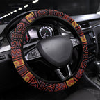 Aotearoa Iwi Rongowhakaata Steering Wheel Cover Maori Wharenui House Tribal Pattern