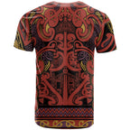 Aotearoa Iwi Rongowhakaata T Shirt Maori Wharenui House Tribal Pattern