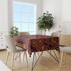 Aotearoa Iwi Rongowhakaata Tablecloth Maori Wharenui House Tribal Pattern