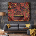 Aotearoa Iwi Rongowhakaata Tapestry Maori Wharenui House Tribal Pattern