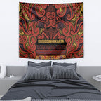Aotearoa Iwi Rongowhakaata Tapestry Maori Wharenui House Tribal Pattern