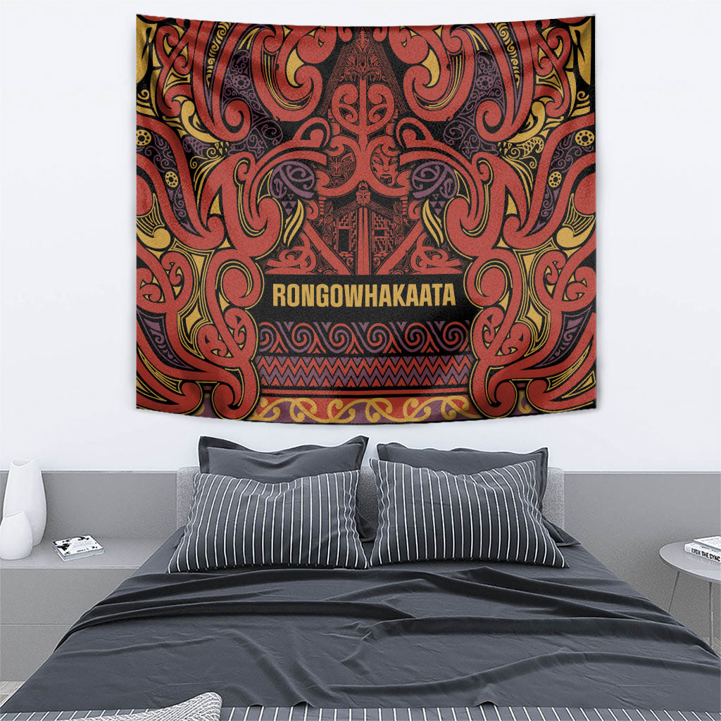 Aotearoa Iwi Rongowhakaata Tapestry Maori Wharenui House Tribal Pattern