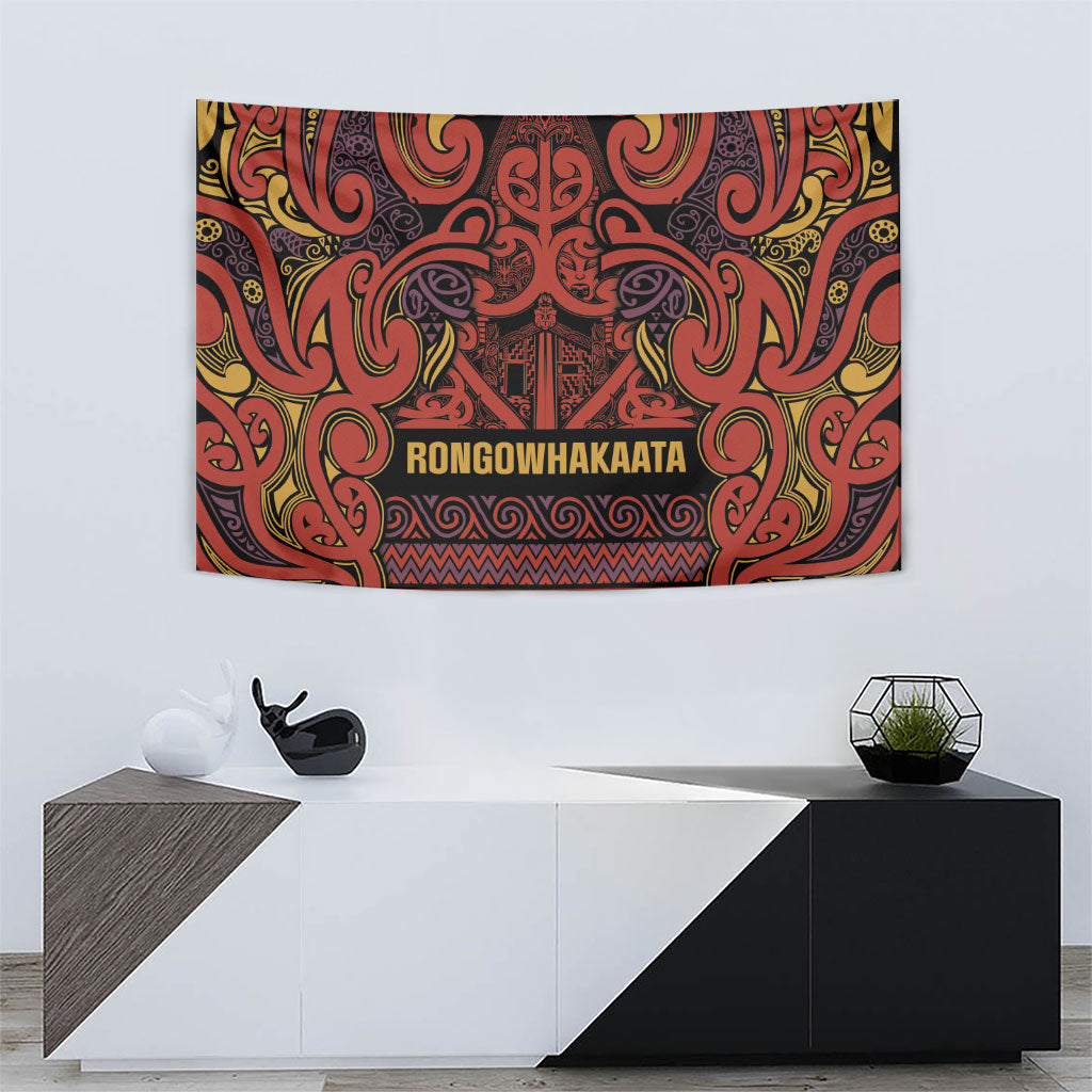 Aotearoa Iwi Rongowhakaata Tapestry Maori Wharenui House Tribal Pattern