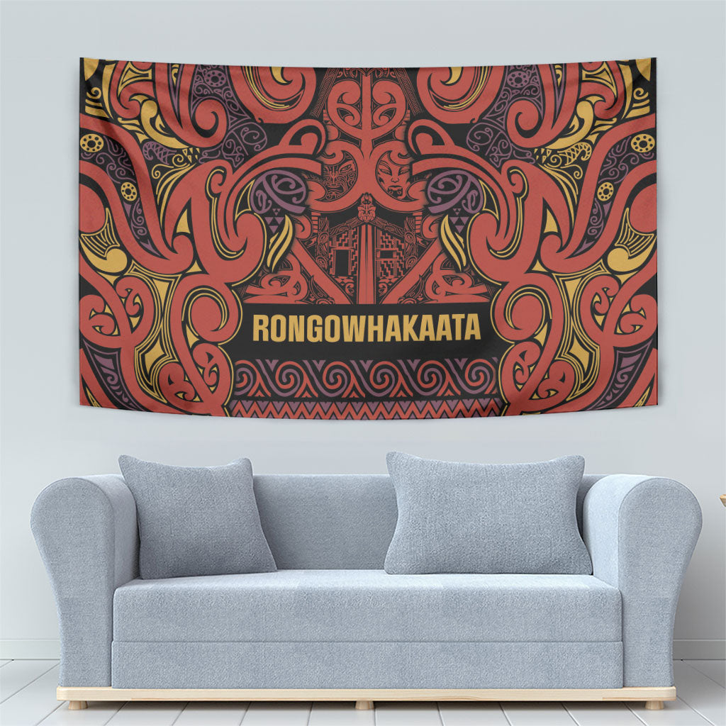 Aotearoa Iwi Rongowhakaata Tapestry Maori Wharenui House Tribal Pattern