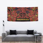 Aotearoa Iwi Rongowhakaata Tapestry Maori Wharenui House Tribal Pattern