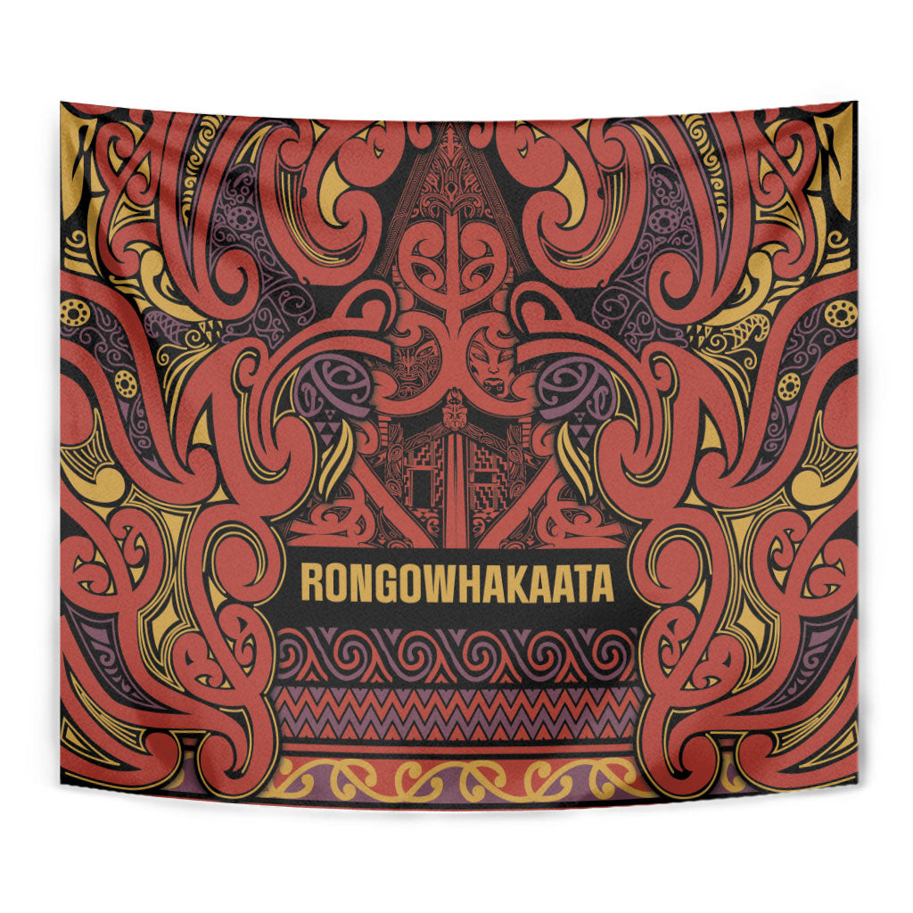 Aotearoa Iwi Rongowhakaata Tapestry Maori Wharenui House Tribal Pattern