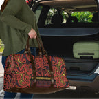 Aotearoa Iwi Rongowhakaata Travel Bag Maori Wharenui House Tribal Pattern