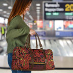 Aotearoa Iwi Rongowhakaata Travel Bag Maori Wharenui House Tribal Pattern