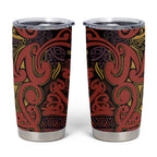 Aotearoa Iwi Rongowhakaata Tumbler Cup Maori Wharenui House Tribal Pattern
