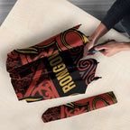 Aotearoa Iwi Rongowhakaata Umbrella Maori Wharenui House Tribal Pattern