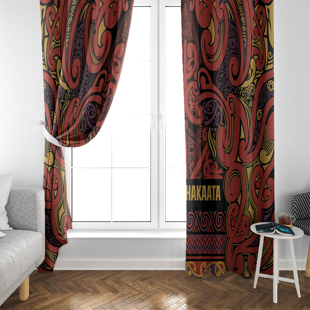 Aotearoa Iwi Rongowhakaata Window Curtain Maori Wharenui House Tribal Pattern