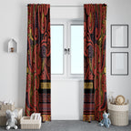 Aotearoa Iwi Rongowhakaata Window Curtain Maori Wharenui House Tribal Pattern