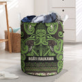 Aotearoa Iwi Ngati Raukawa Laundry Basket Maori Wharenui House Tribal Pattern