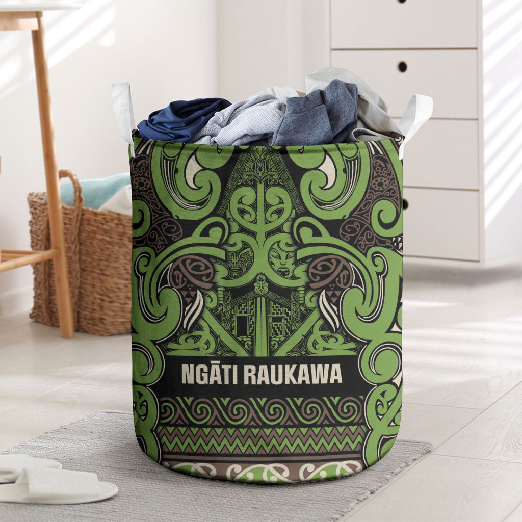 Aotearoa Iwi Ngati Raukawa Laundry Basket Maori Wharenui House Tribal Pattern