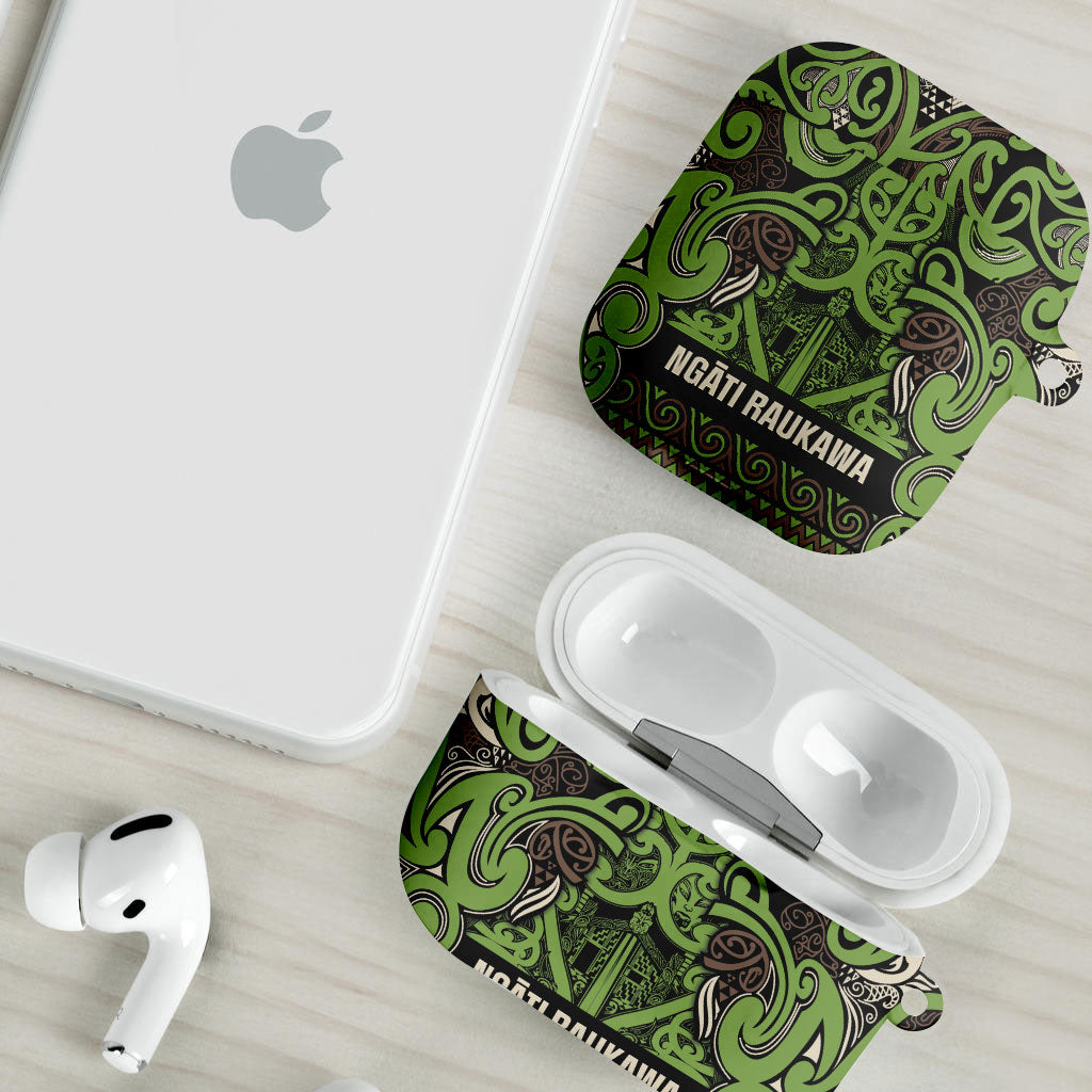 Aotearoa Iwi Ngati Raukawa AirPods Case Maori Wharenui House Tribal Pattern