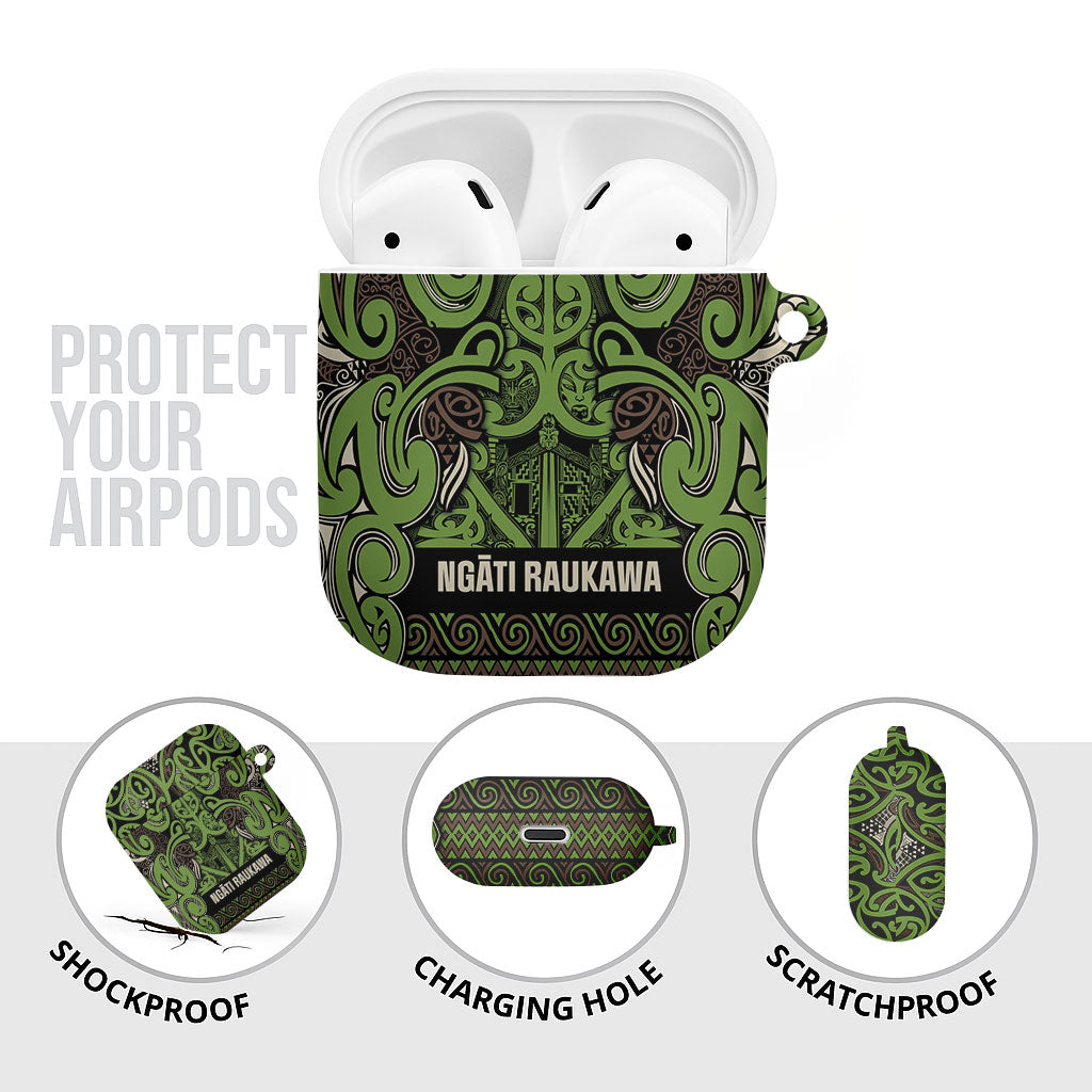 Aotearoa Iwi Ngati Raukawa AirPods Case Maori Wharenui House Tribal Pattern