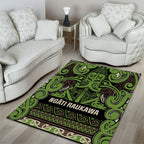 Aotearoa Iwi Ngati Raukawa Area Rug Maori Wharenui House Tribal Pattern