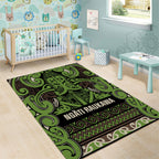 Aotearoa Iwi Ngati Raukawa Area Rug Maori Wharenui House Tribal Pattern