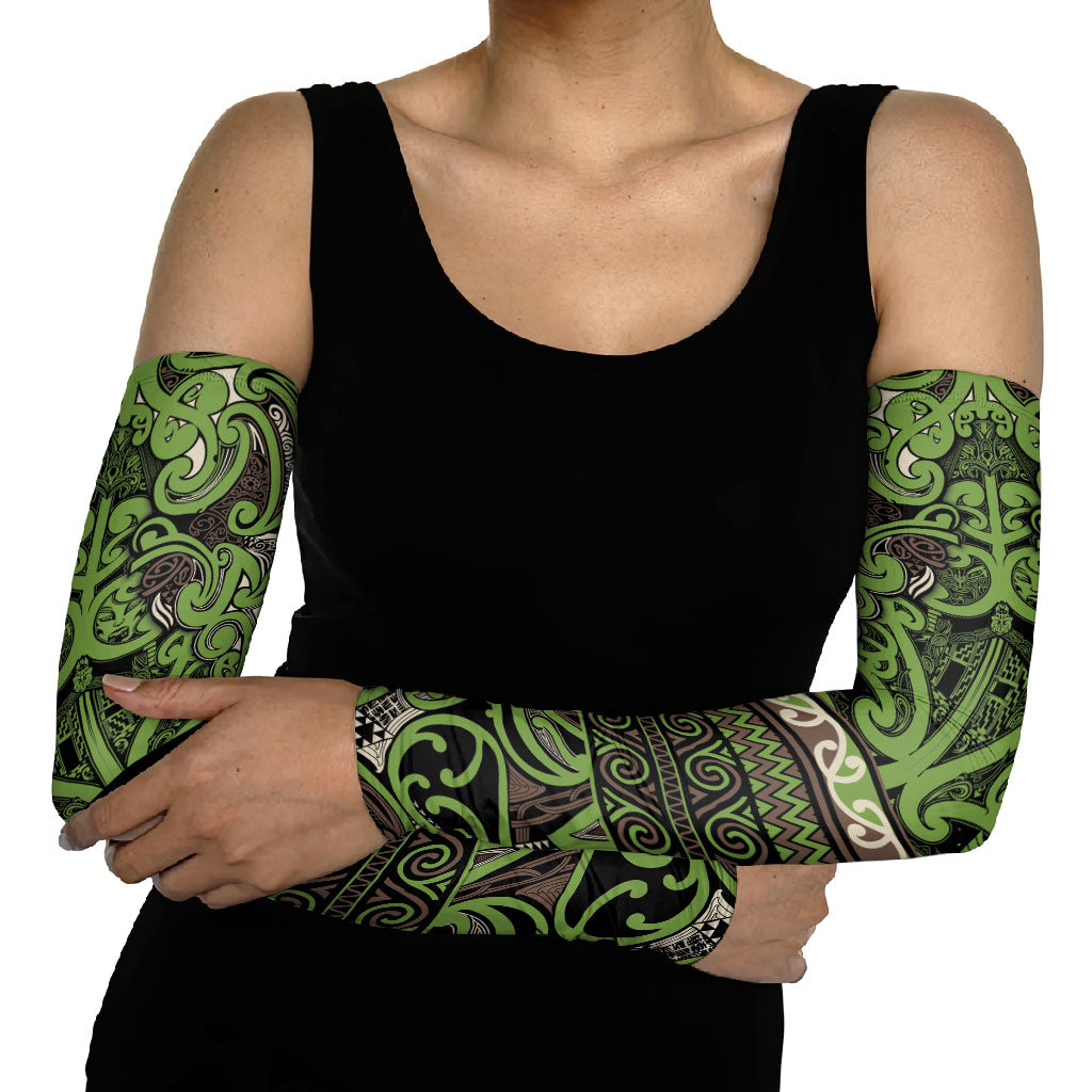 Aotearoa Iwi Ngati Raukawa Arm Sleeves Maori Wharenui House Tribal Pattern