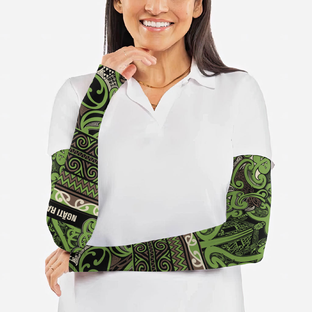 Aotearoa Iwi Ngati Raukawa Arm Sleeves Maori Wharenui House Tribal Pattern